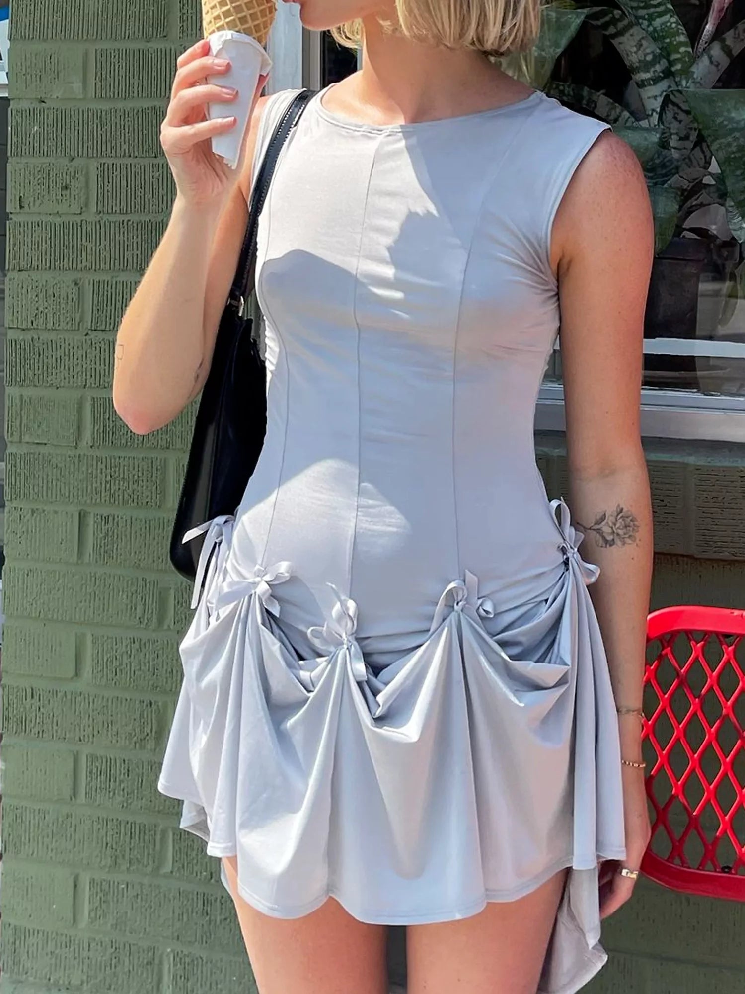 Bow-Tie Convertible Midi Dress