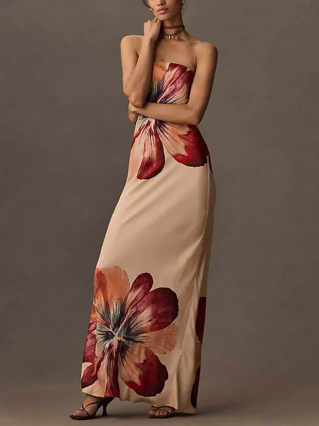 Floral Bandeau Midi Dress