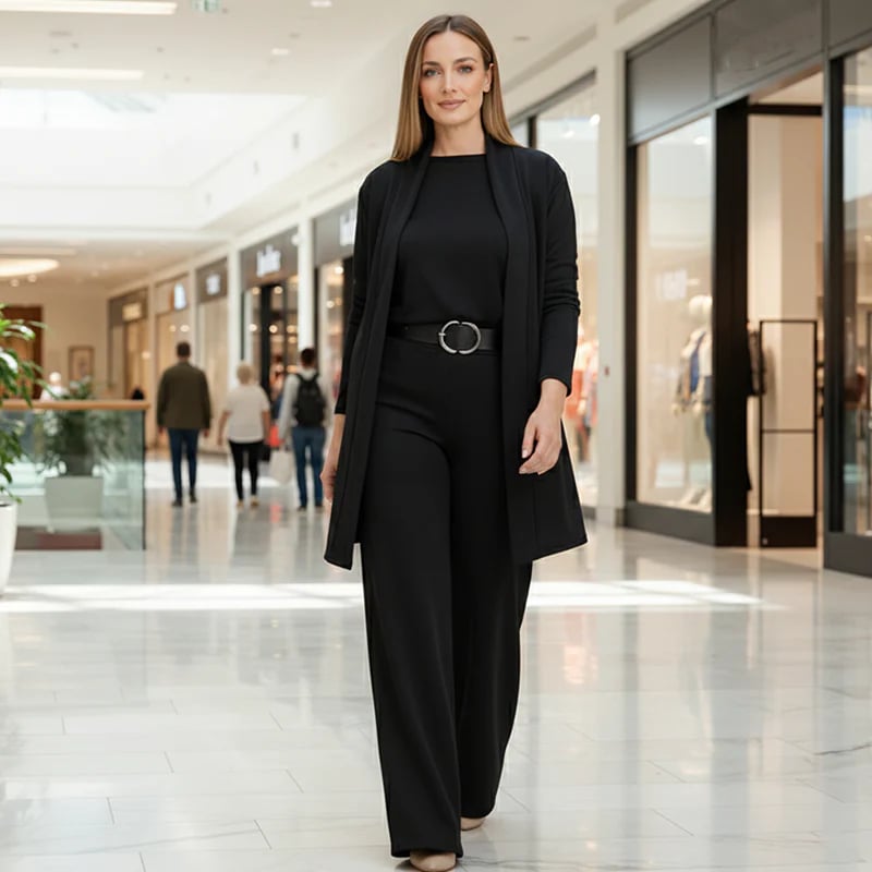 Longline Blazer Three-Piece Set