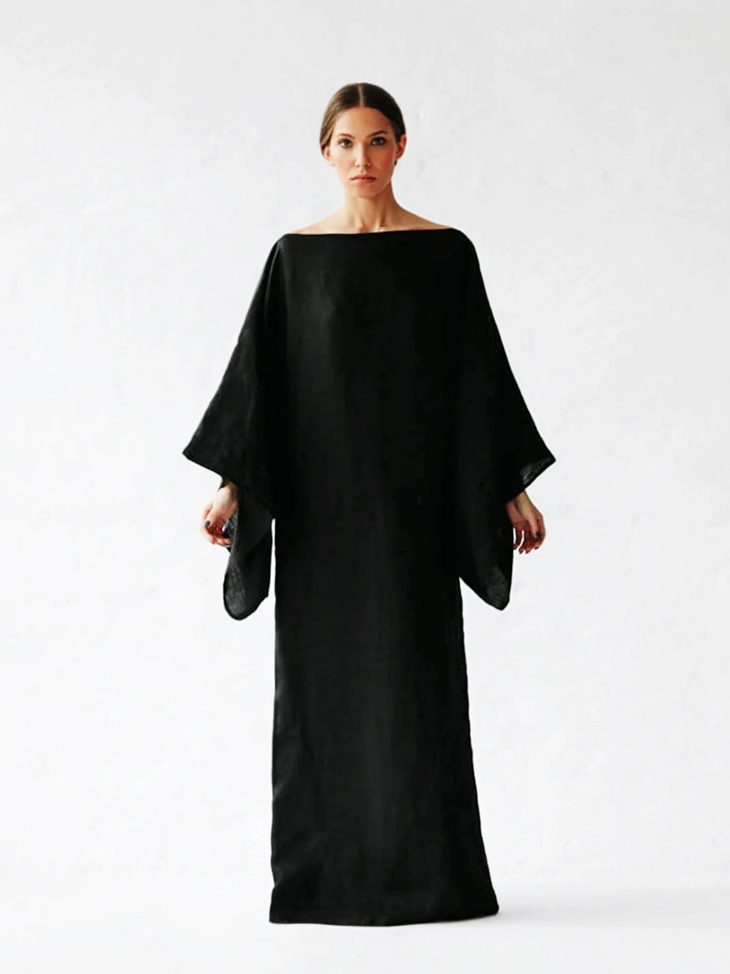Kimono Style Linen Maxi Dress