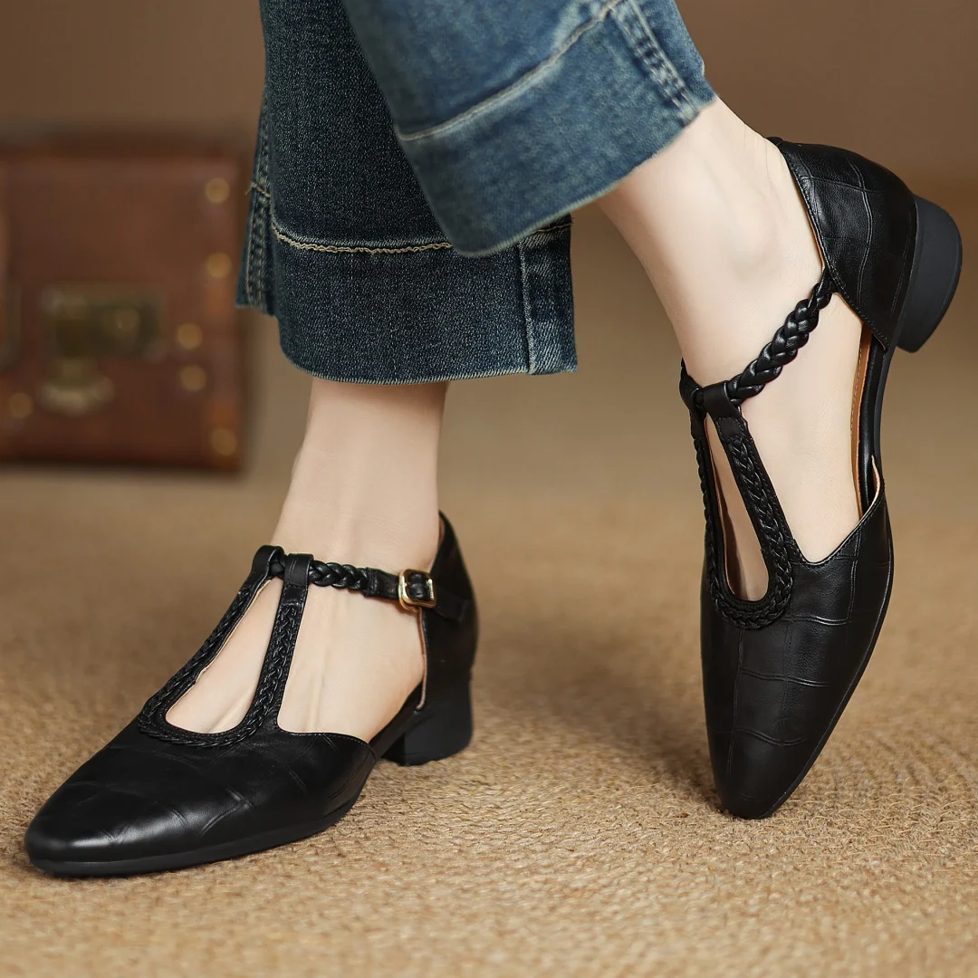 Leather Mary Jane Flats