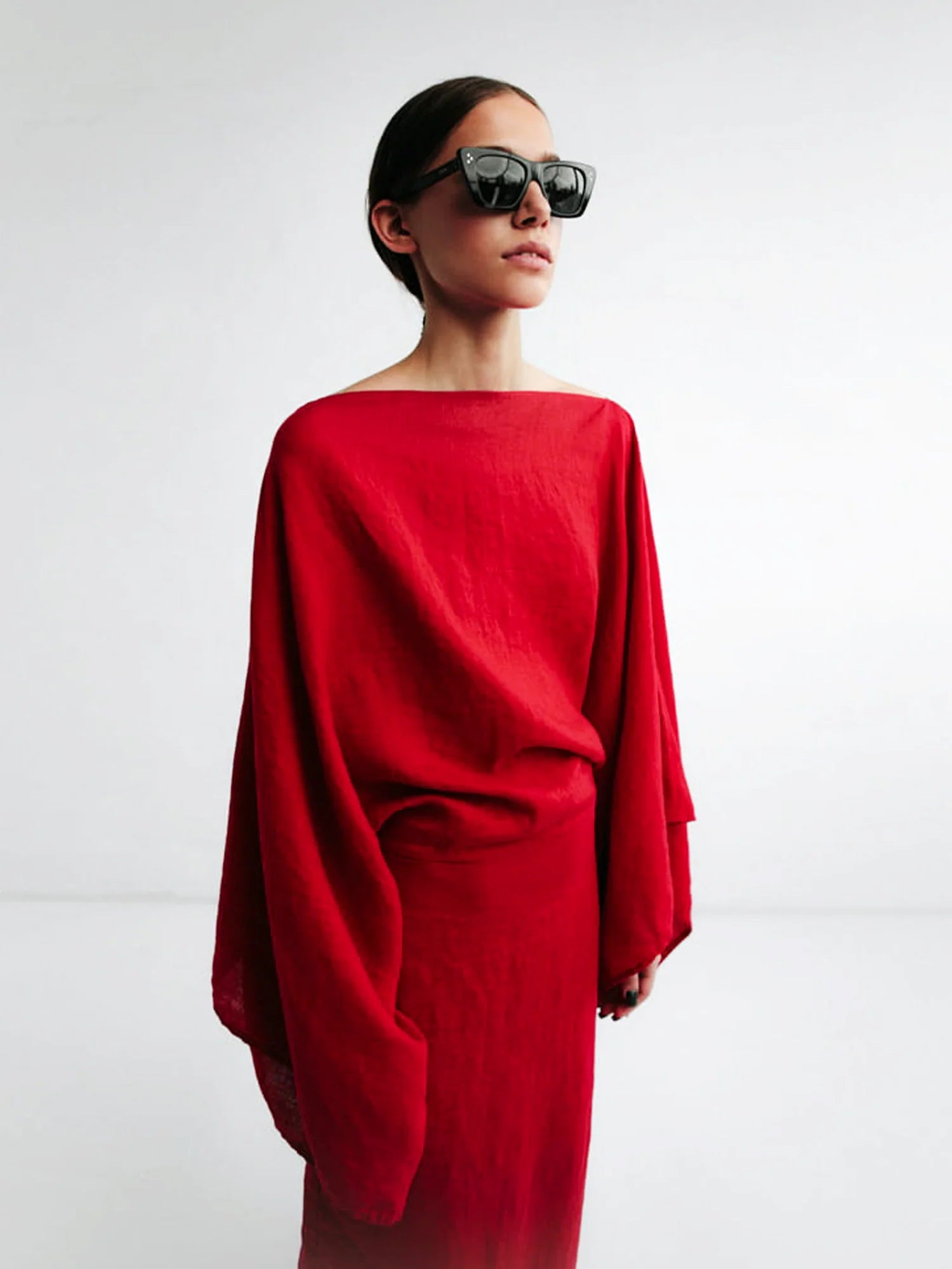 Kimono Style Linen Maxi Dress