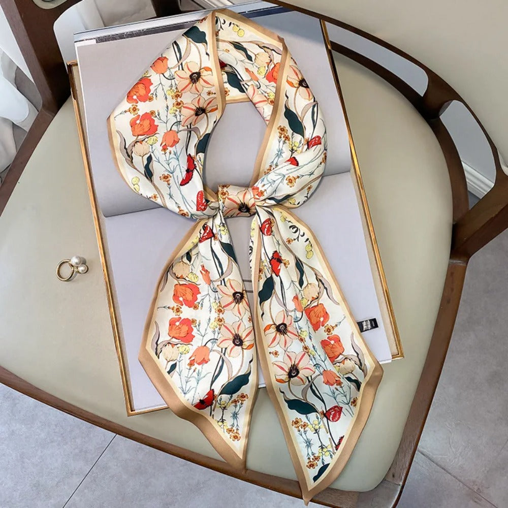 Graphic Floral Neck Scarf