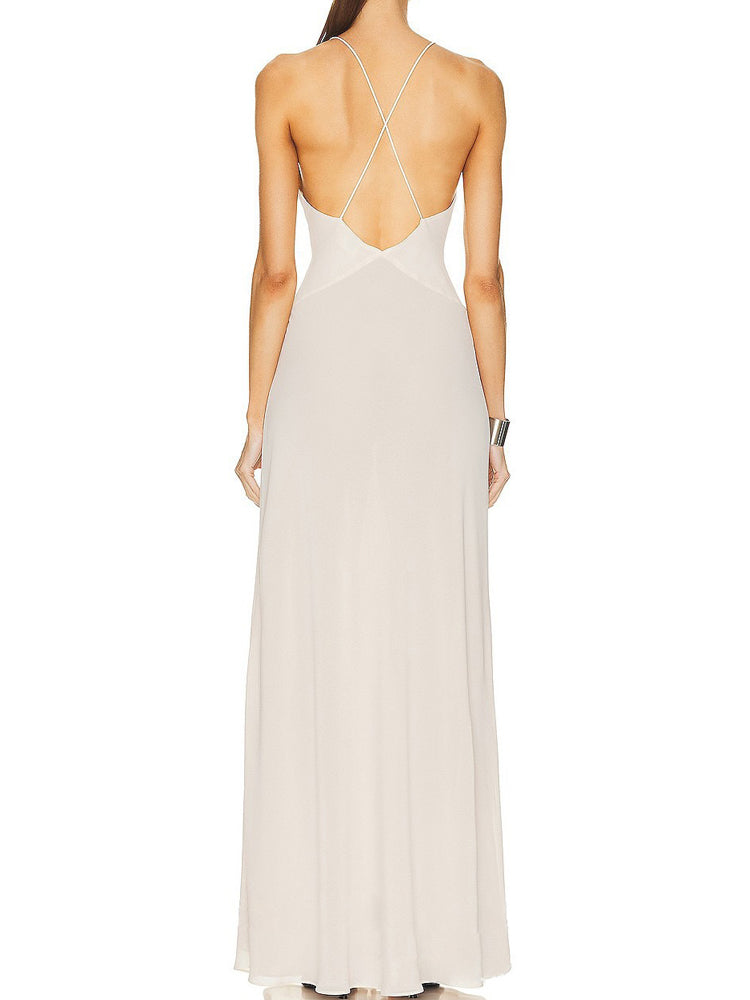 Floral Slit Evening Maxi Dress