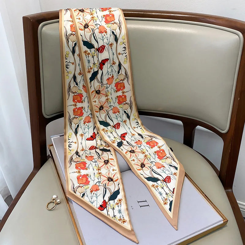 Graphic Floral Neck Scarf