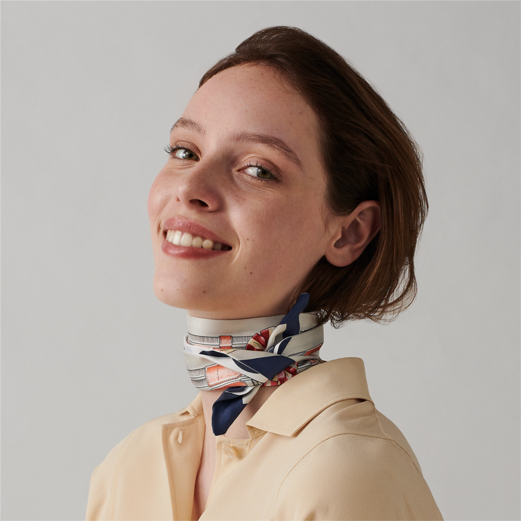 Printed Silk-Feel Skinny Scarf