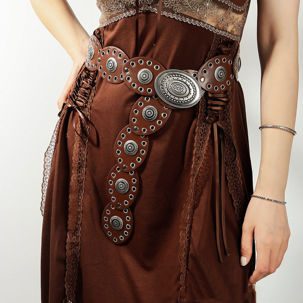 Double Buckle Retro Belt
