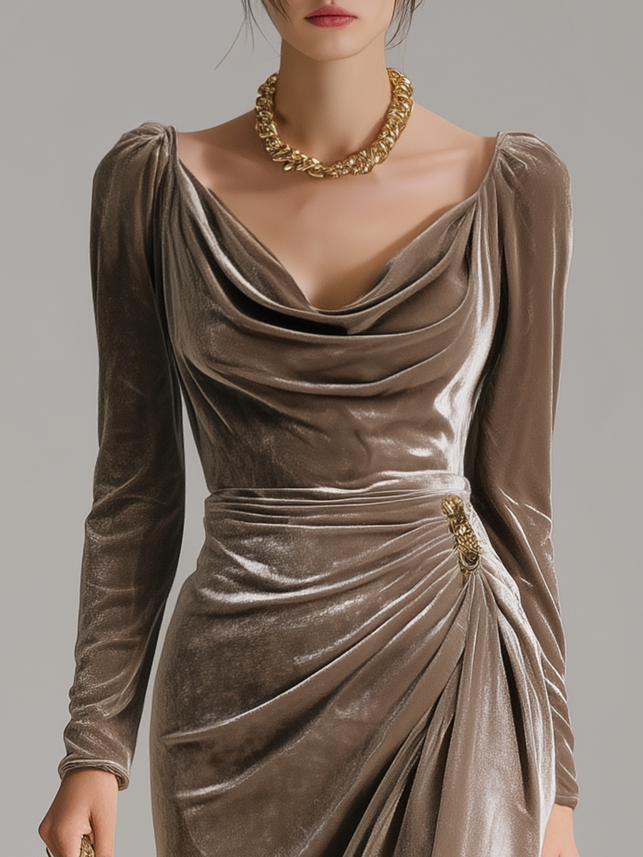 Clean-Line Midi Dress
