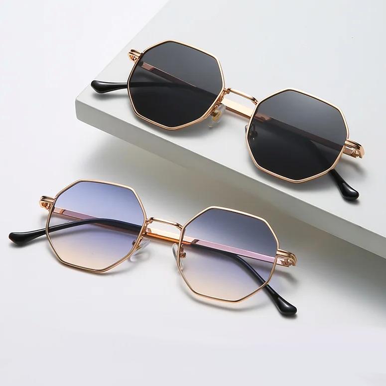 Polygonal Metal Sunglasses