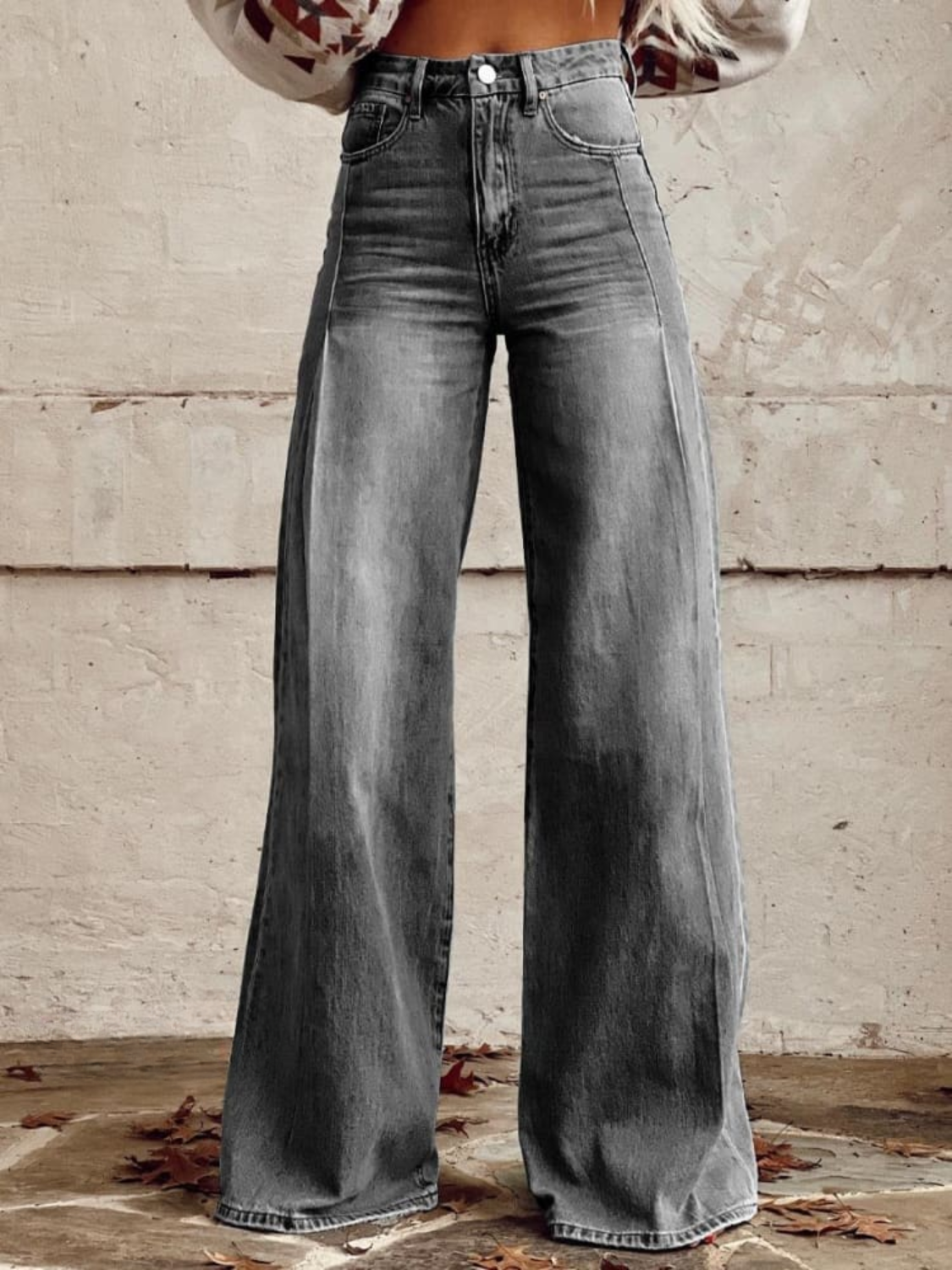 High-Waist Wide-Leg Trousers