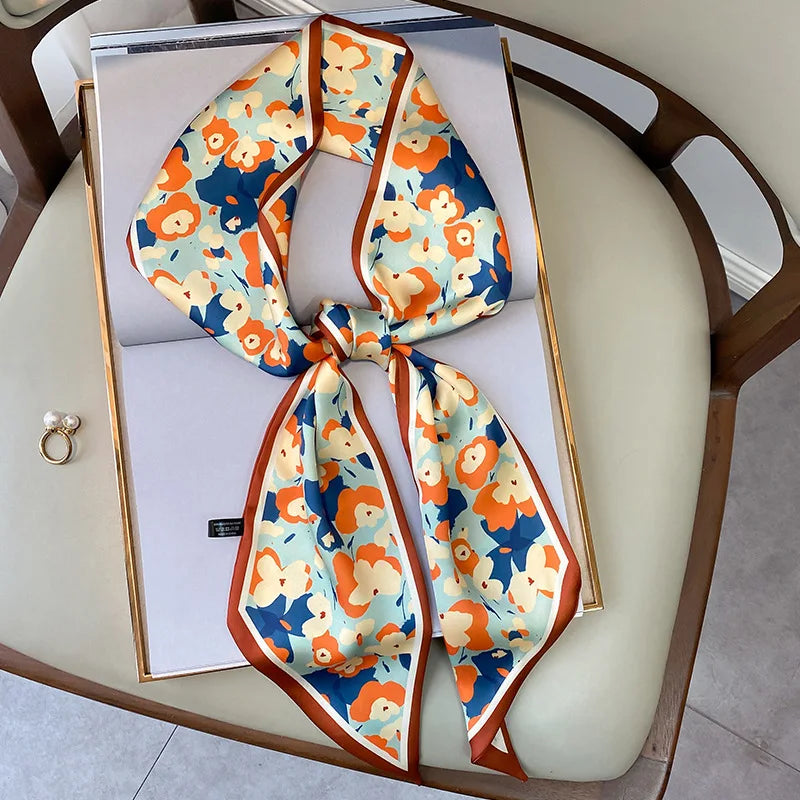 Graphic Floral Neck Scarf