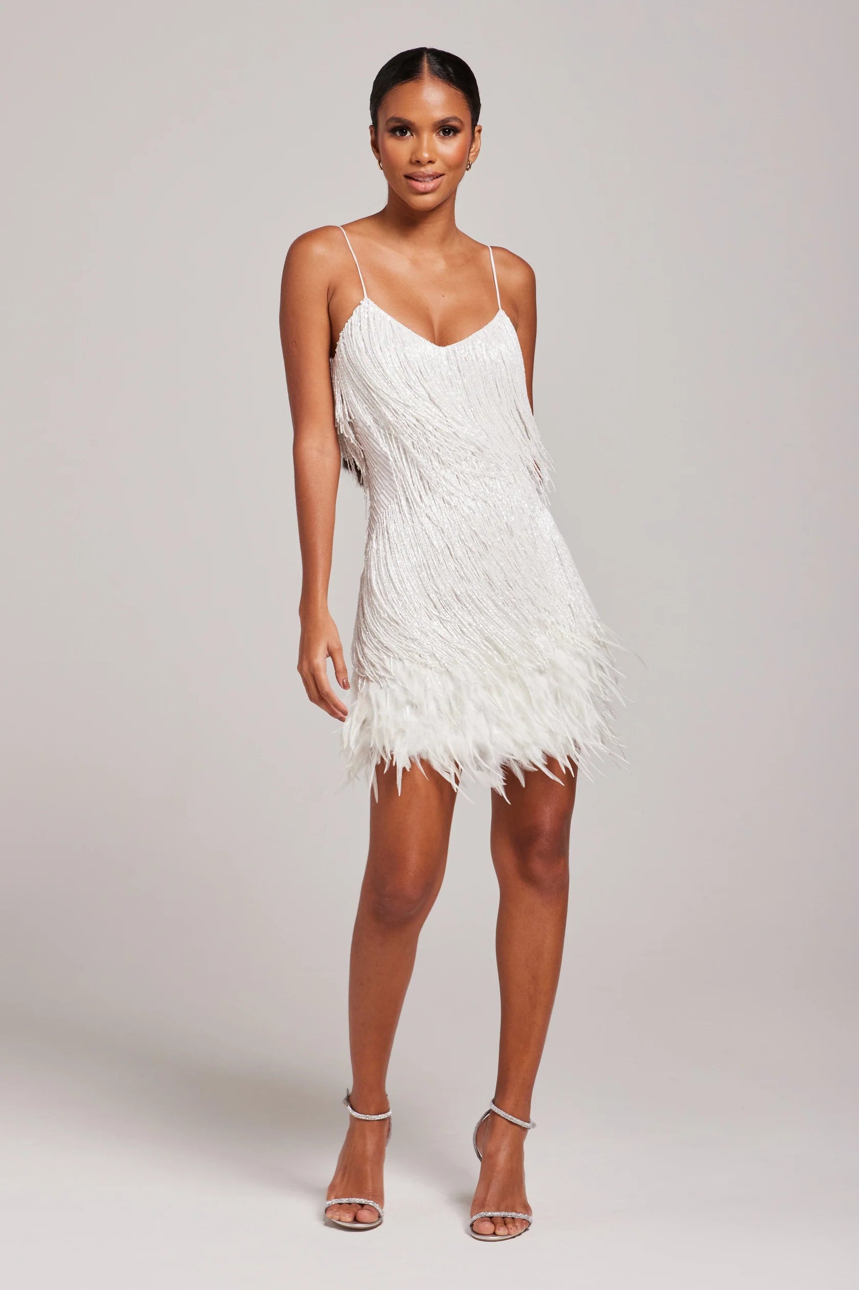 Feather Fringe Cocktail Mini Dress