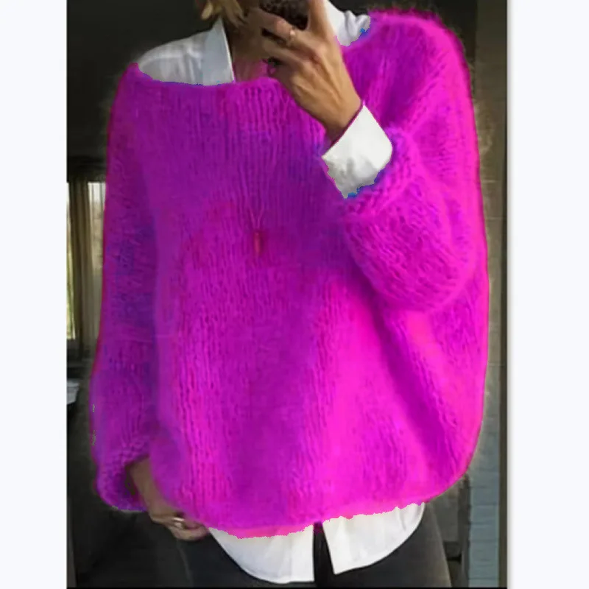 Fuzzy Boat Neck Jumper