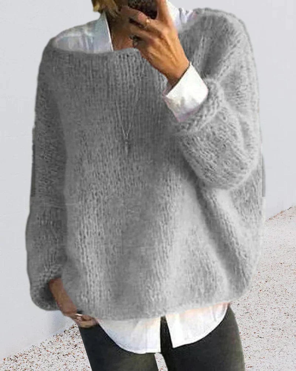 Fuzzy Boat Neck Jumper