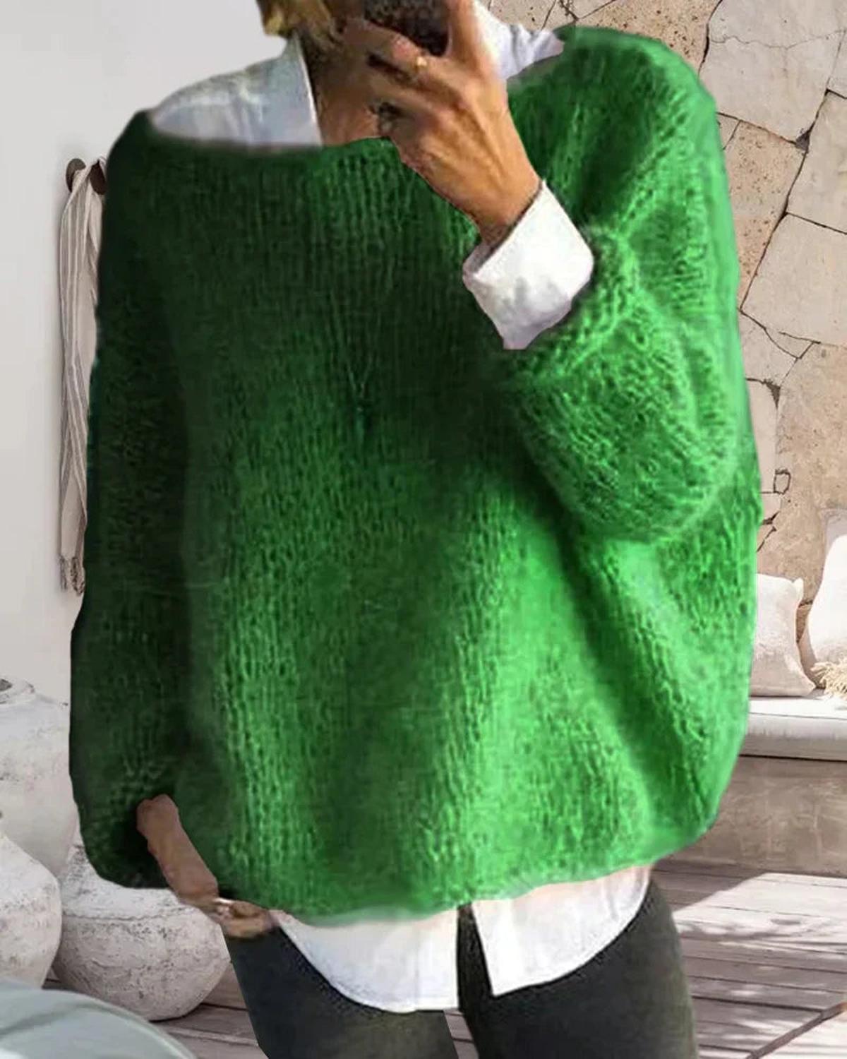 Fuzzy Boat Neck Jumper