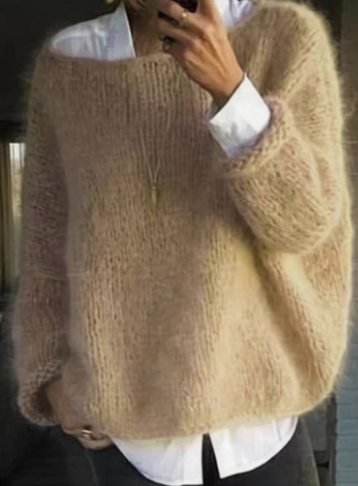 Fuzzy Boat Neck Jumper