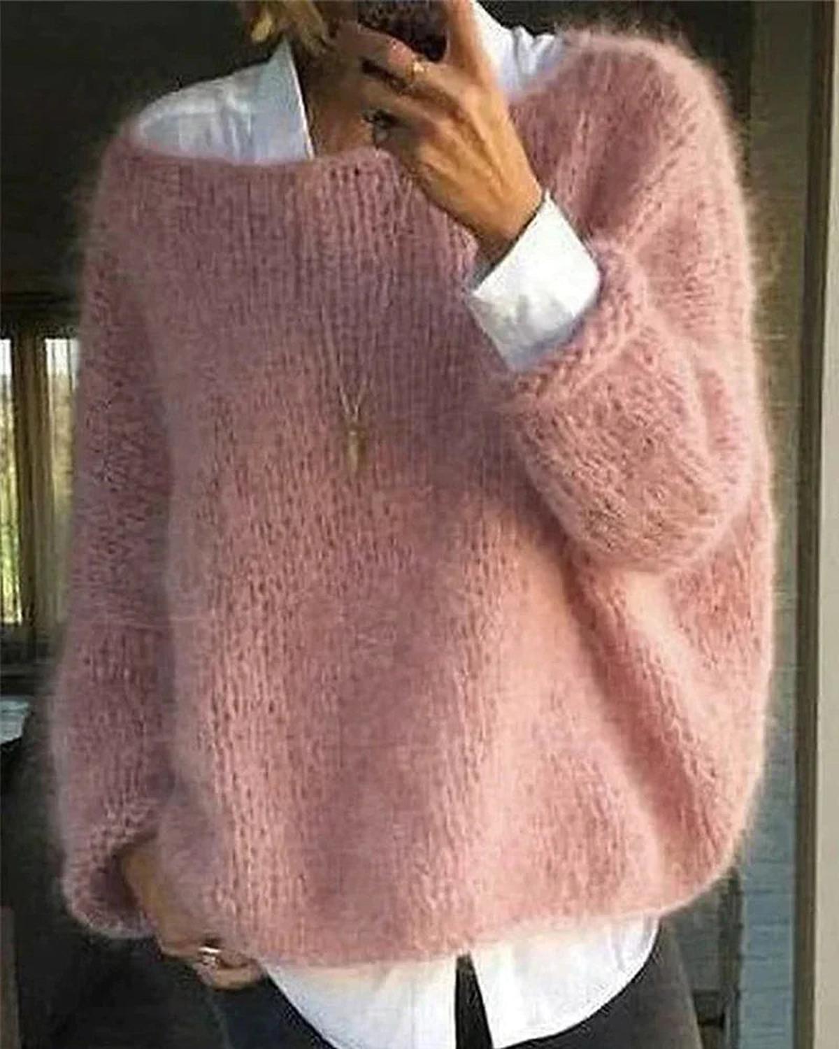 Fuzzy Boat Neck Jumper