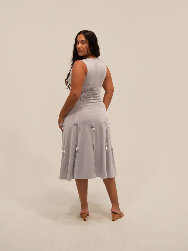 Bow-Tie Convertible Midi Dress