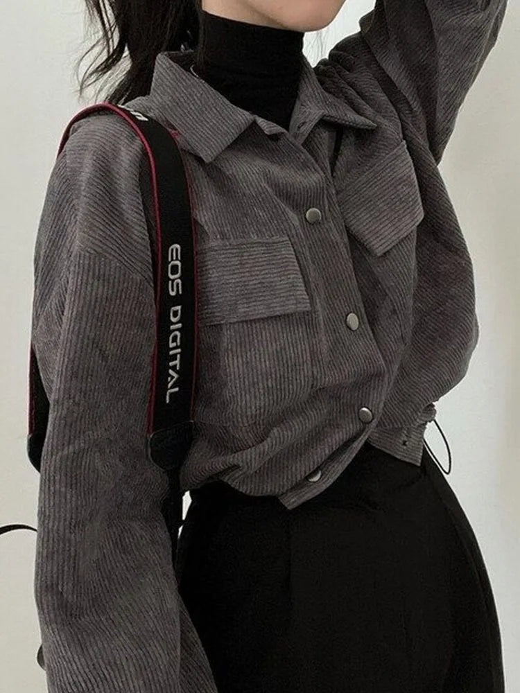 Zenara™ | Vintage corduroy short jacket