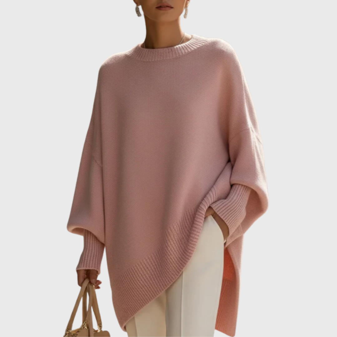 Poncho Knit Asymmetric Jumper