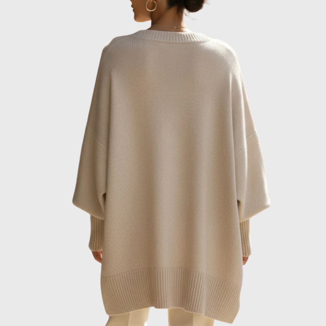 Poncho Knit Asymmetric Jumper