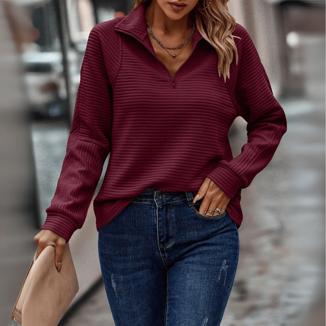 Half-Zip Knit Jumper