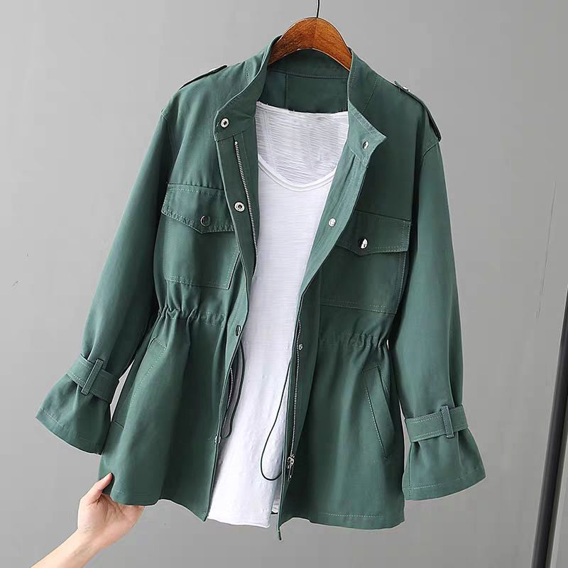 Cinched Waist Utility Jacket