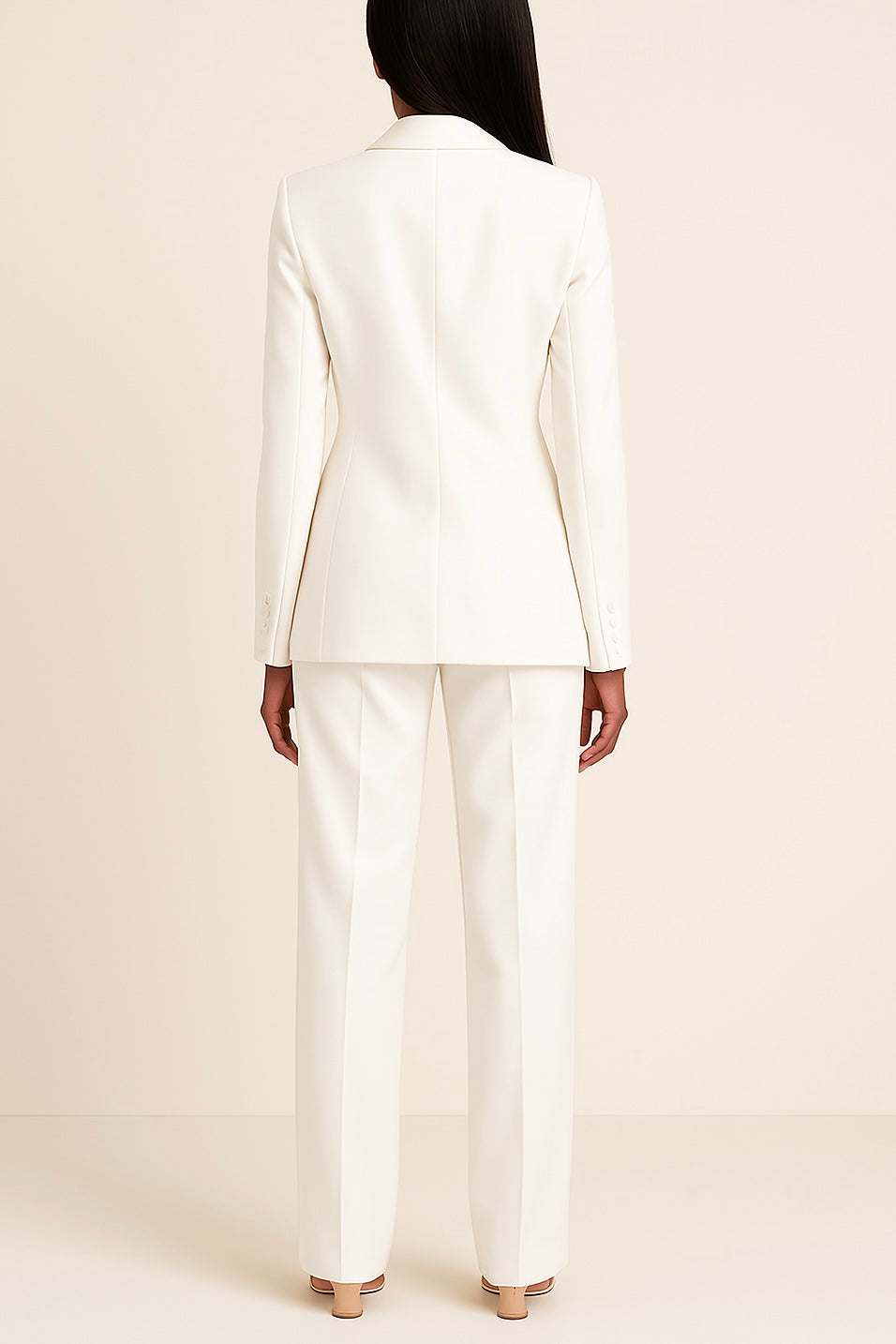 Tailored Blazer Wide-Leg Trouser Suit