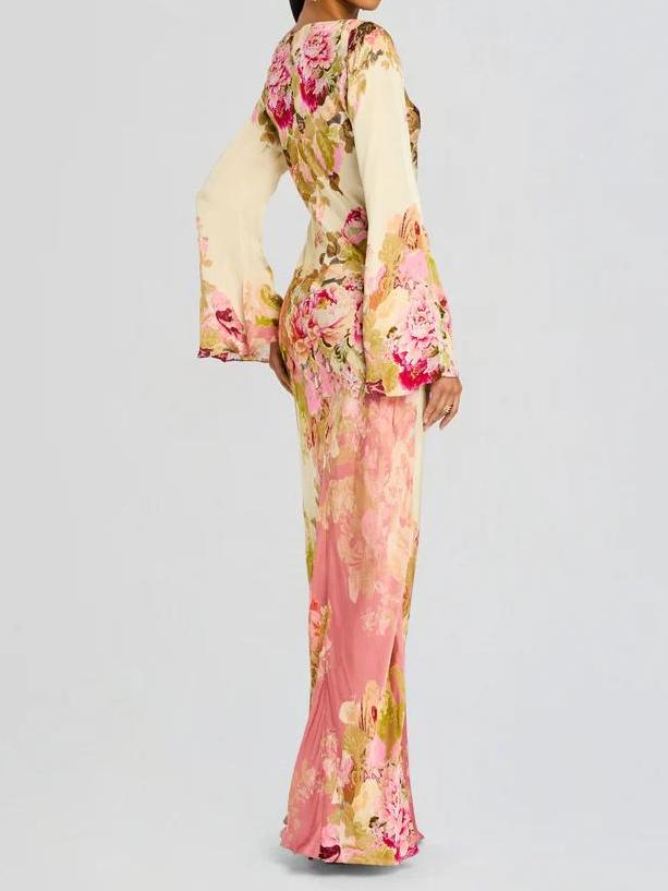 Garden Party Print Maxi Dress