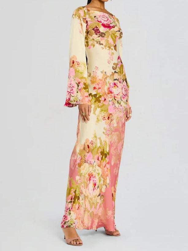 Garden Party Print Maxi Dress