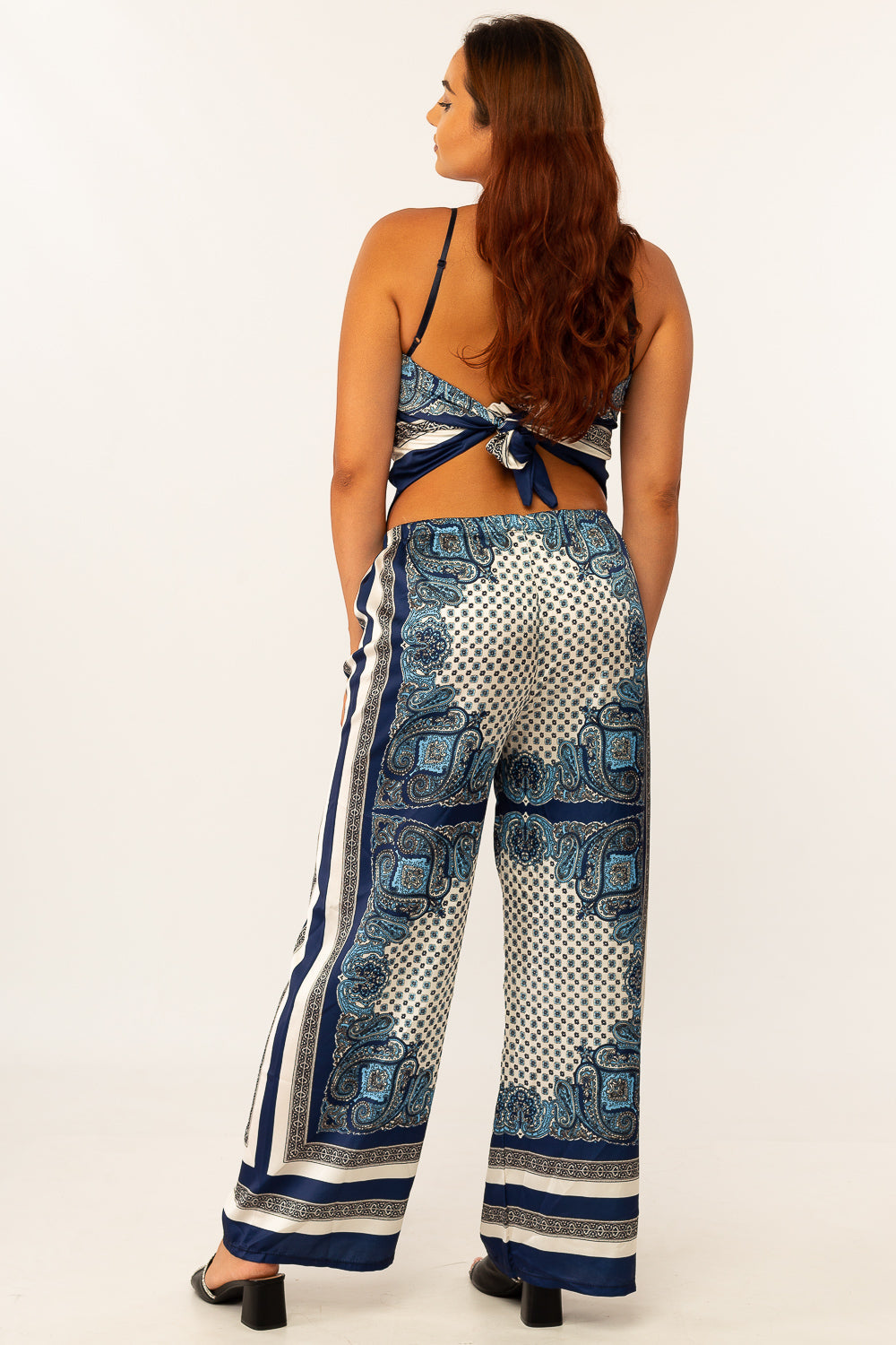 Paisley Print Wide-Leg Set