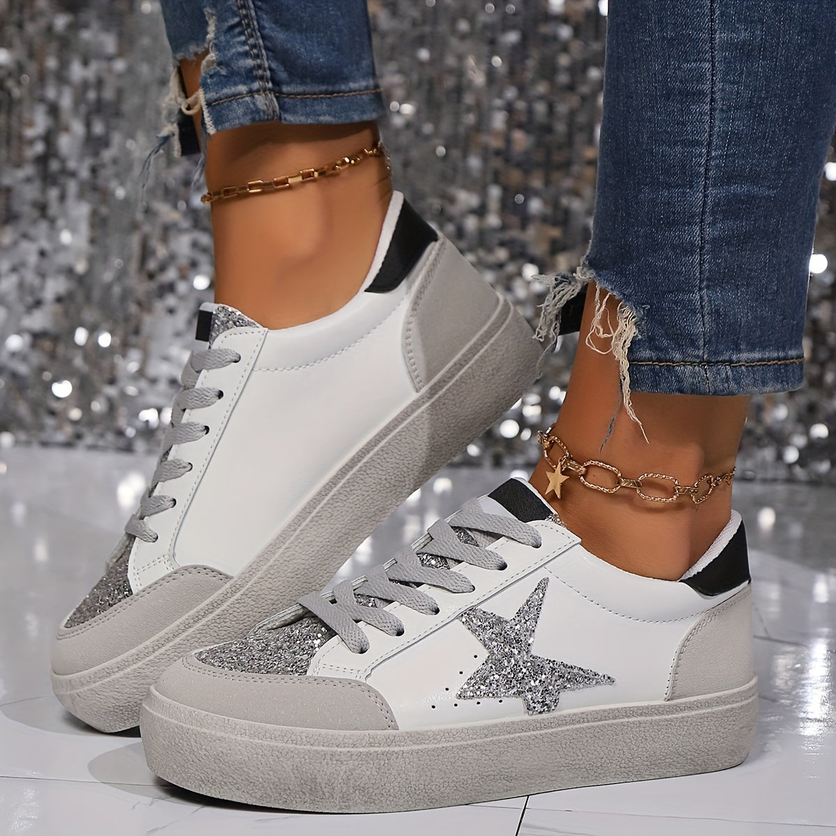 LeoStride™ | Fashionable women's sneakers with a trendy leopard pattern