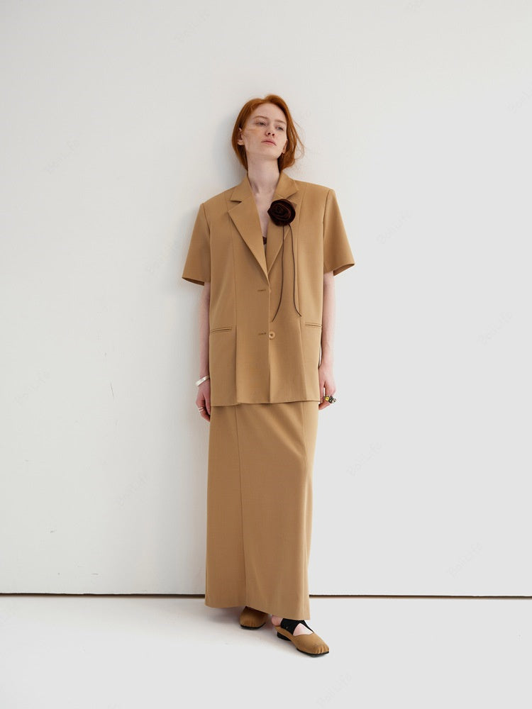 Relaxed High-Waist Skirt