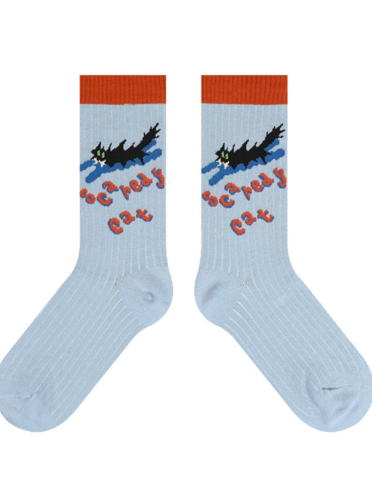 Adorable Cartoon Cotton Socks-Fluffy Cat
