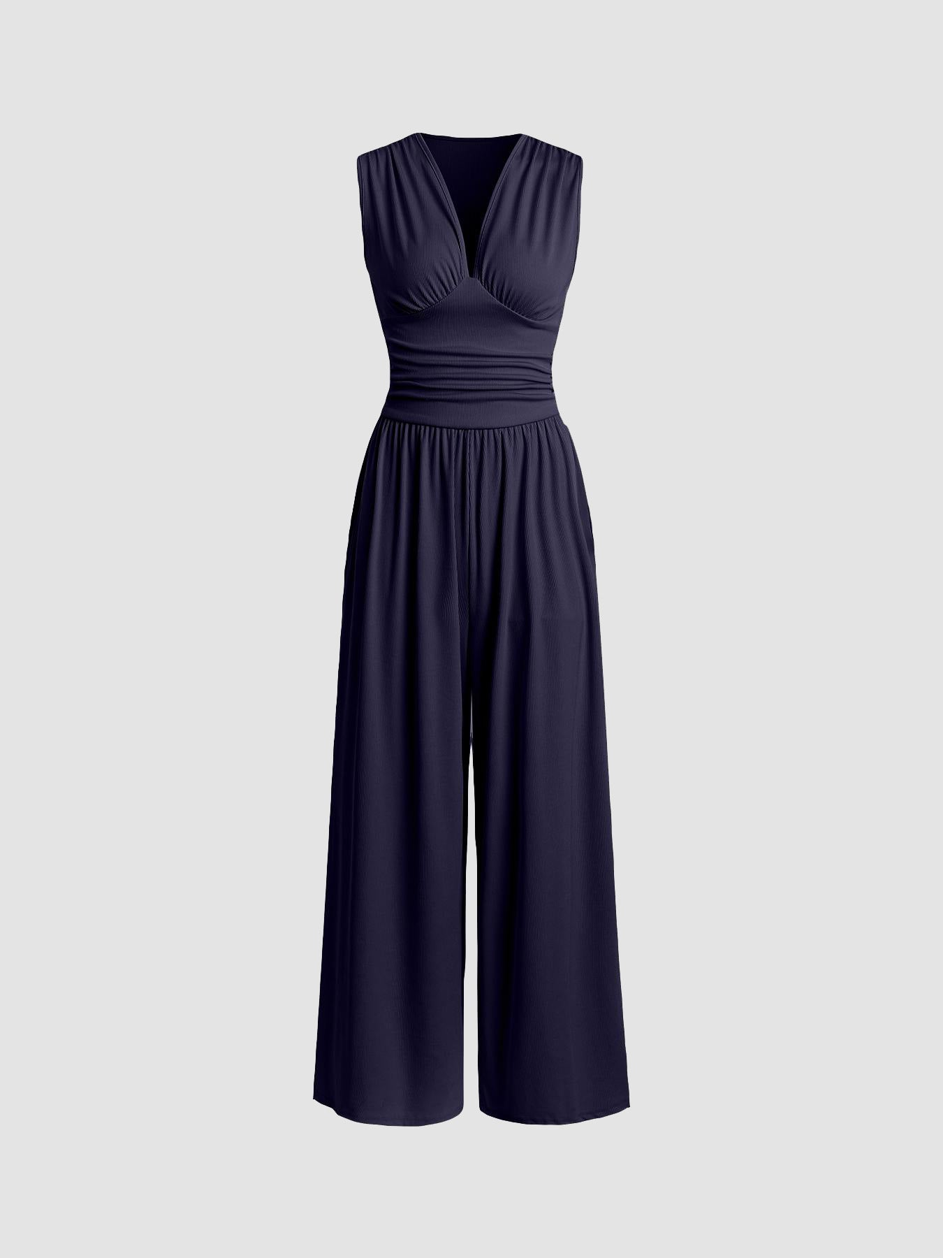Sleeveless Wide-Leg Jumpsuit