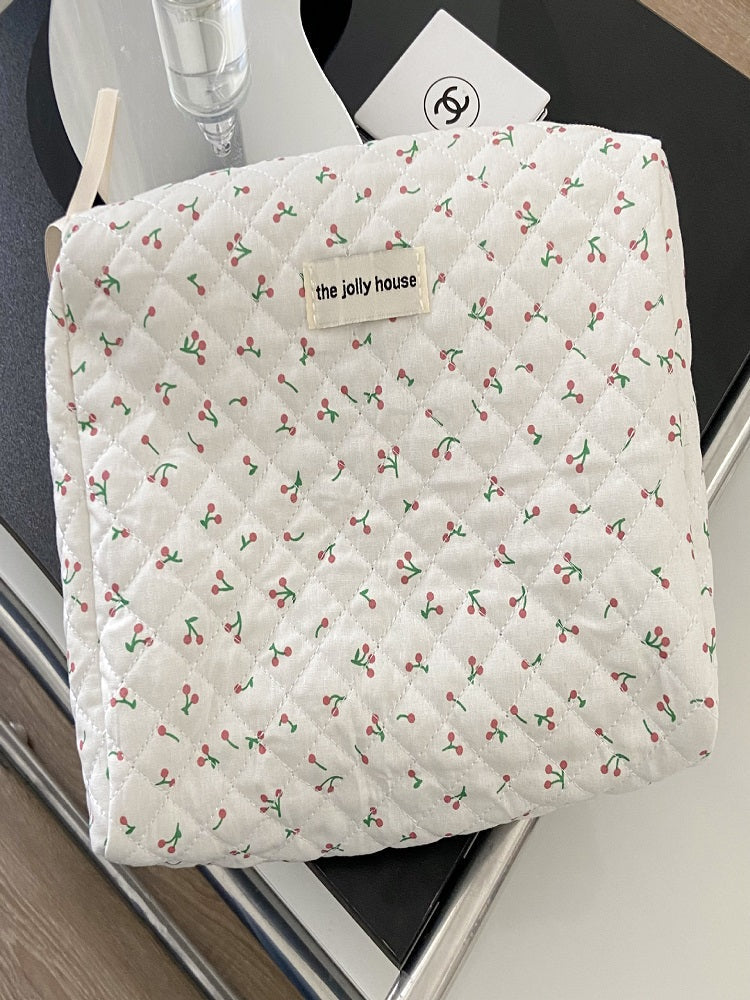 Floral Print Makeup Bag