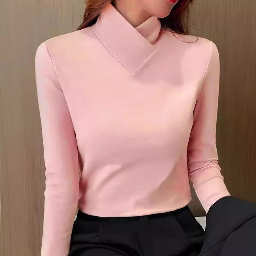 Fitted Long Sleeve Turtleneck Top