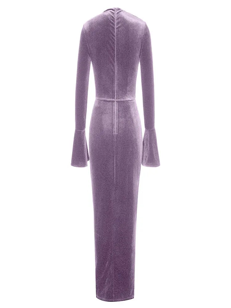 Diagonal Neckline Fitted Dress