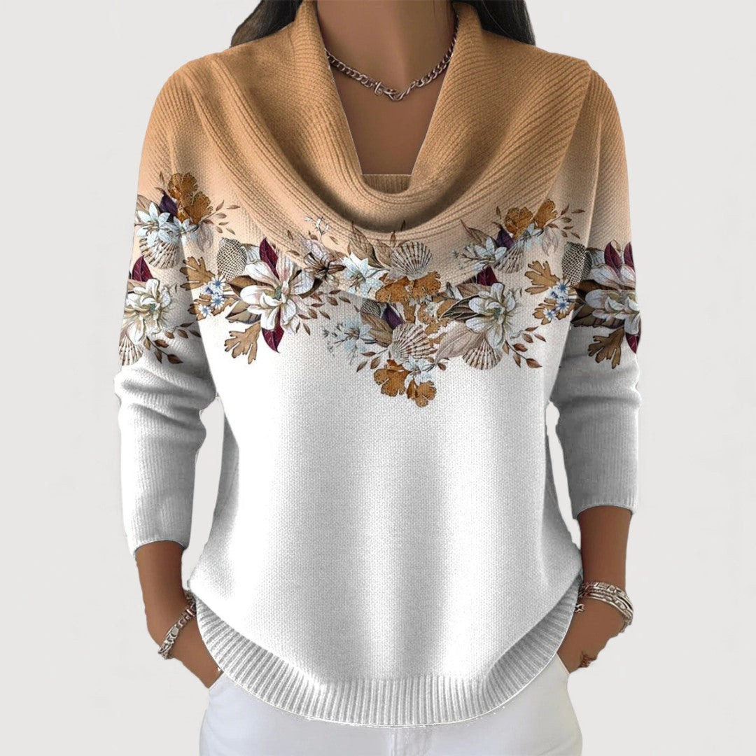 Floral Soft Collar Jumper
