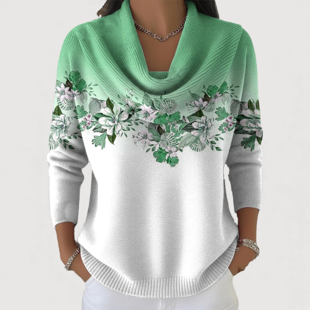 Floral Soft Collar Jumper
