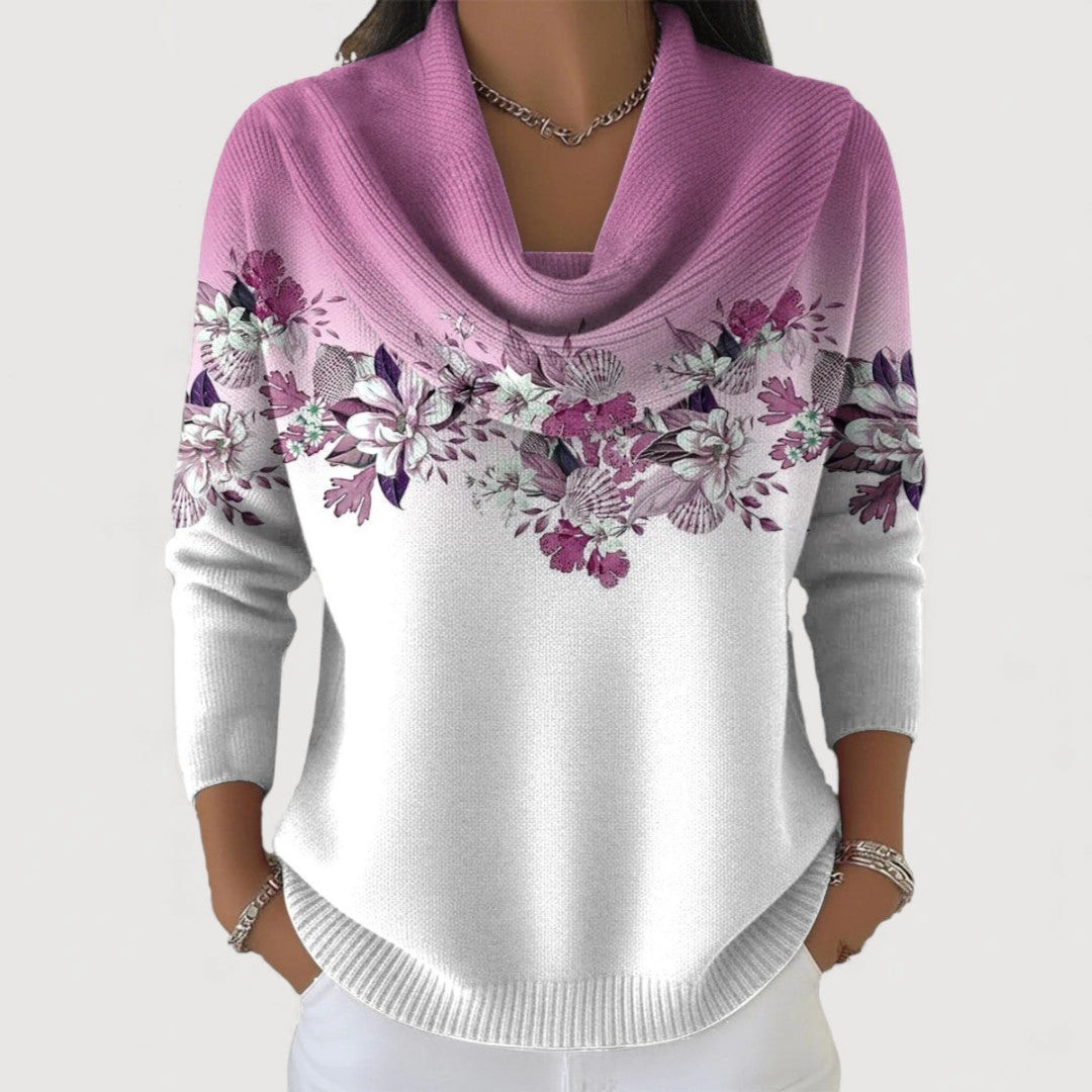 Floral Soft Collar Jumper