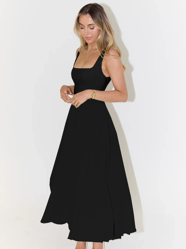 Structured A-Line Midi Dress