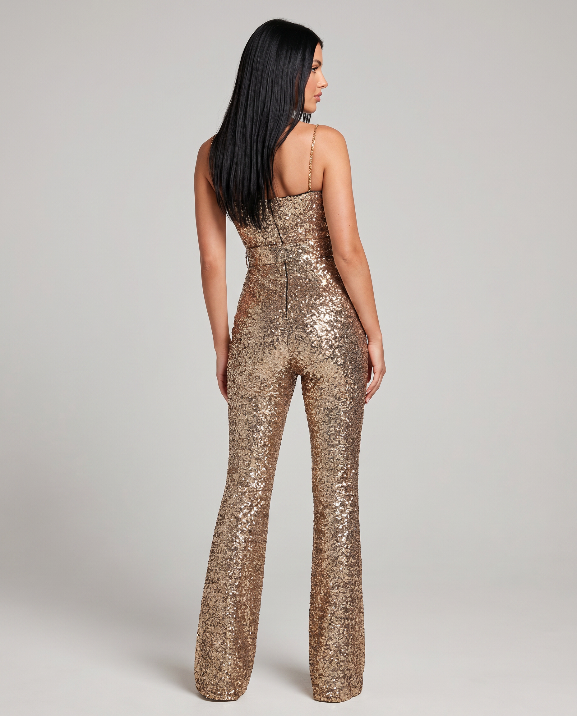 Sequin Sweetheart Flared Jumpsuit