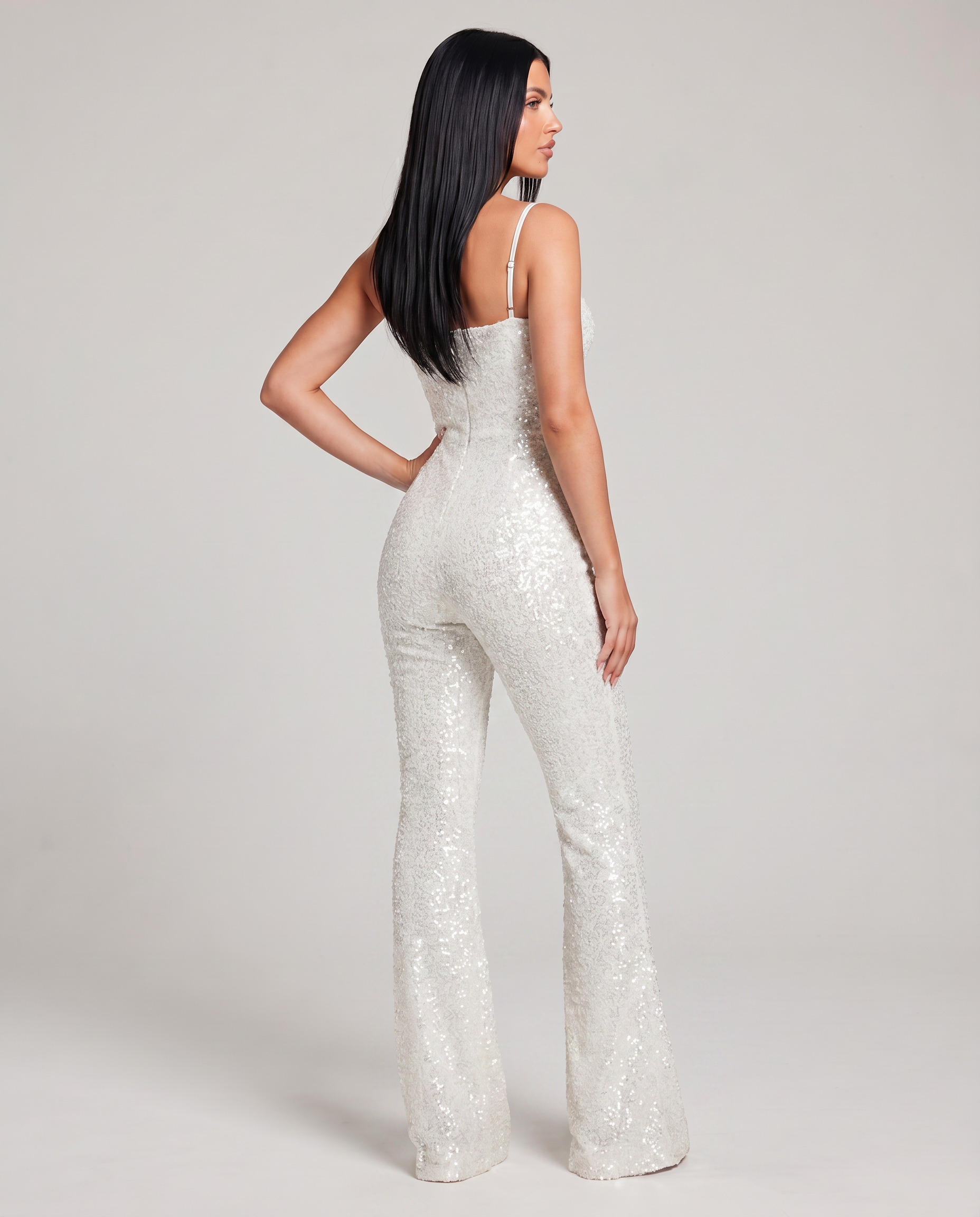 Sequin Sweetheart Flared Jumpsuit