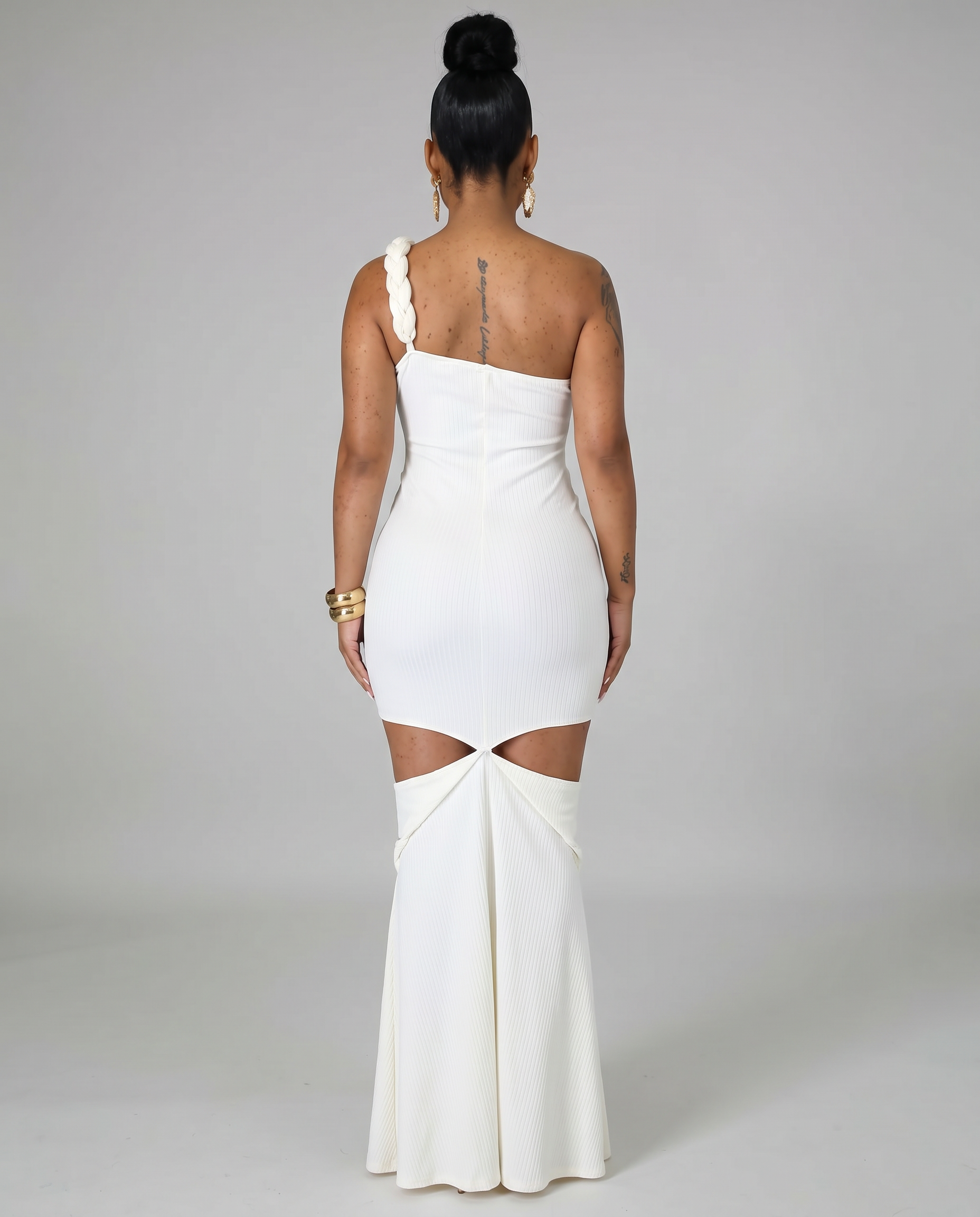 One-Shoulder Cut-Out Maxi Dress