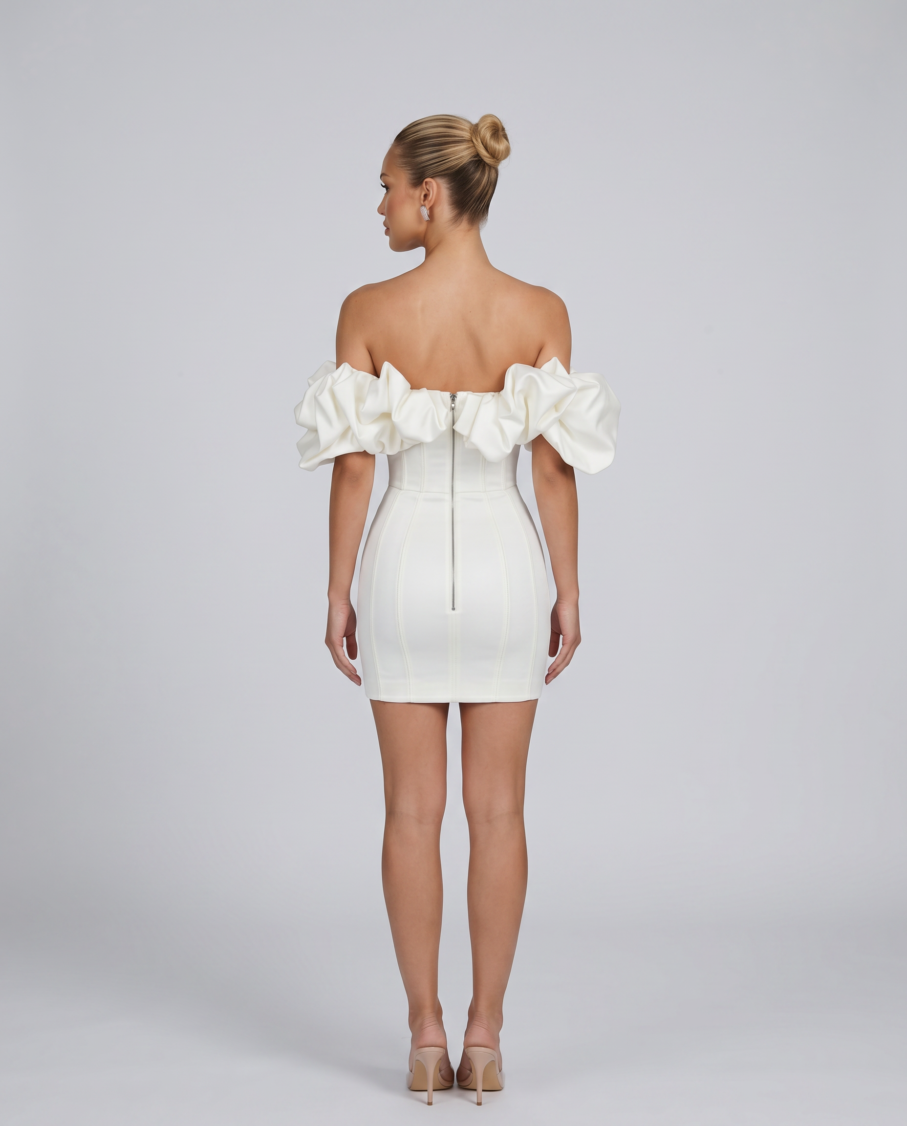 Off-Shoulder Ruffle Mini Dress