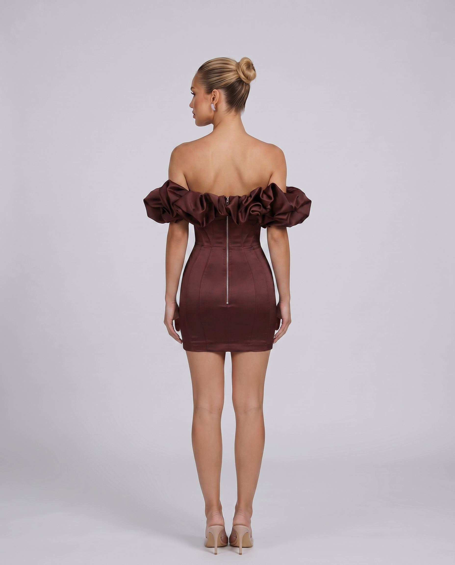 Off-Shoulder Ruffle Mini Dress