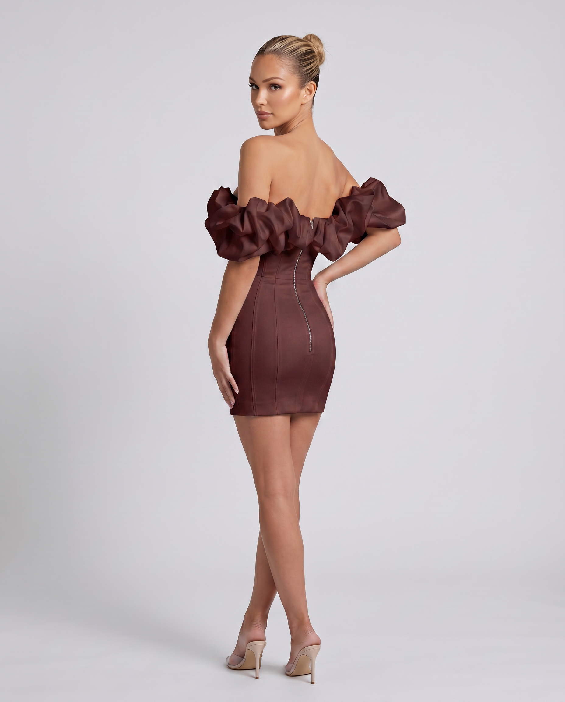 Off-Shoulder Ruffle Mini Dress