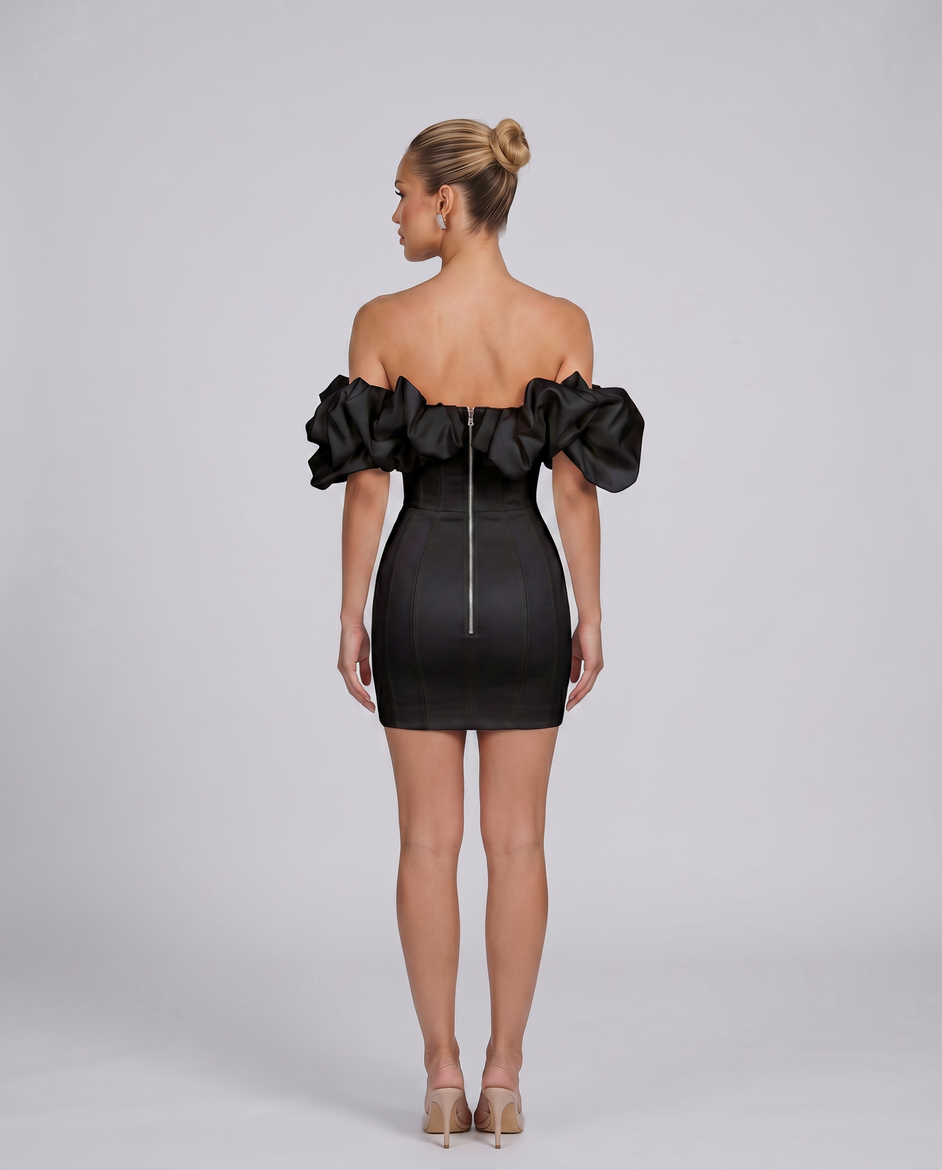 Off-Shoulder Ruffle Mini Dress