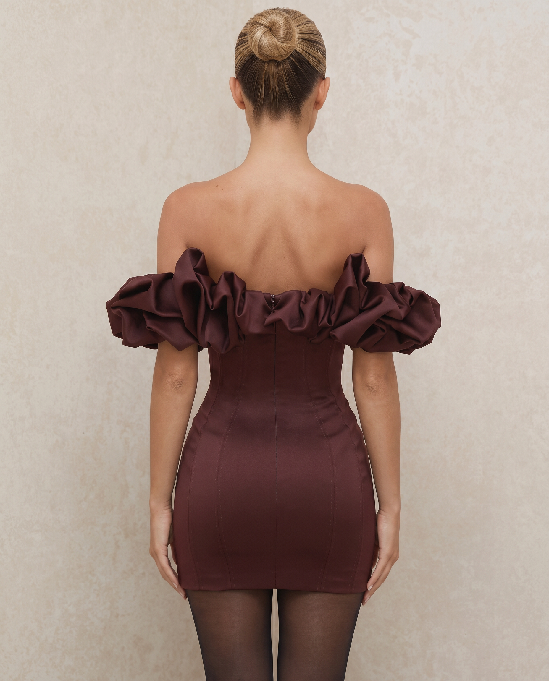 Off-Shoulder Ruffle Mini Dress